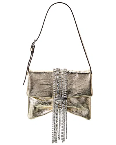 Jimmy Choo Zandra Leather Shoulder Bag In Silver