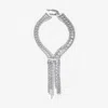 Jimmy Choo Crystal-embellished Zandra Necklace In Silber/kristall