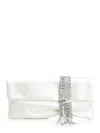 Jimmy Choo Zandra Satin Clutch In White