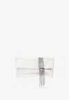 Jimmy Choo Zandra Satin Clutch In Ivory