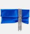 Jimmy Choo Zandra Small Embellished Satin Clutch In Royal Blue