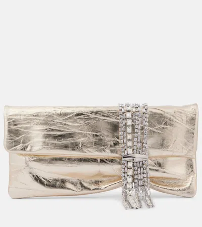 Jimmy Choo Zandra Clutch Bag In Silver