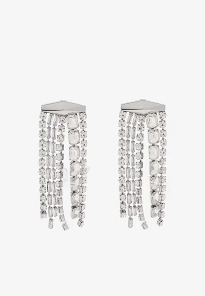 Jimmy Choo Zandra Tassel Earrings In Silver