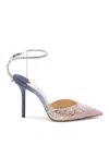 Jimmy Choo Embellished Pointed Toe Stiletto Heel Pumps In Multicolour
