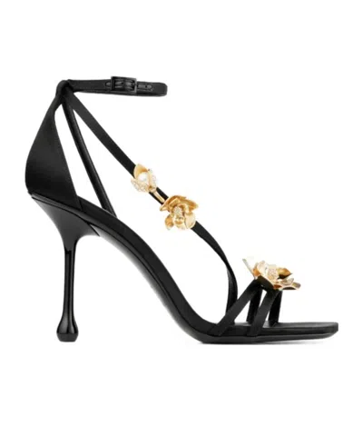 Jimmy Choo Zea 95mm Floral-appliqu Sandals In Multi