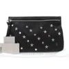 Jimmy Choo Zena Leather Clutch Black In Black