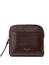Jimmy Choo Zip-top Leather Wallet In Brown