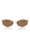 Jimmy Choo Zoey 55mm Geometric Sunglasses In Gold