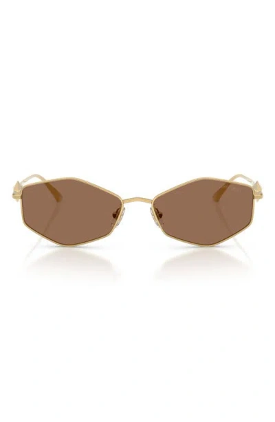 Jimmy Choo Zoey 55mm Geometric Sunglasses In Gold