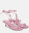 Jimmy Choo Zyra 50 Metallic Leather Sandals In Pink