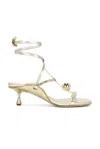 Jimmy Choo Zyra 50 Leather Heeled Sandals In Gold