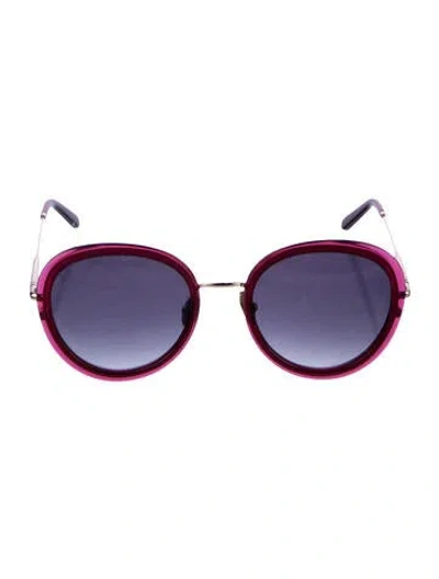 Pre-owned Jimmy Fairly The Seawall Round Sunglasses In Red