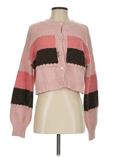 Pre-owned J.ing Cardigan Sweater In Pink