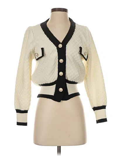 Pre-owned J.ing Cardigan Sweater In White
