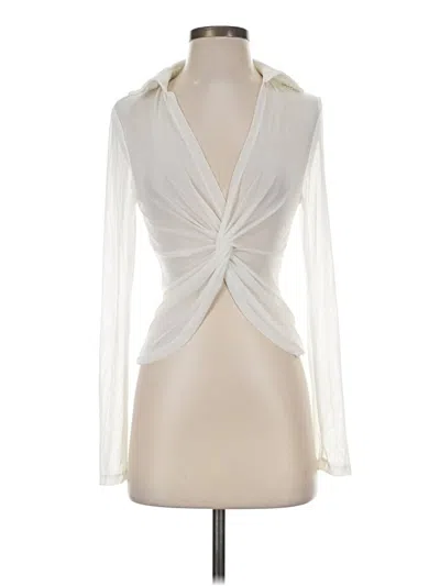 Pre-owned J.ing Long Sleeve Blouse In Ivory