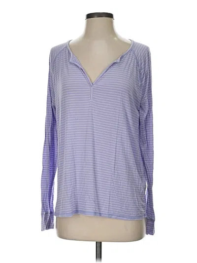 Pre-owned J.ing Long Sleeve Henley Shirt In Purple
