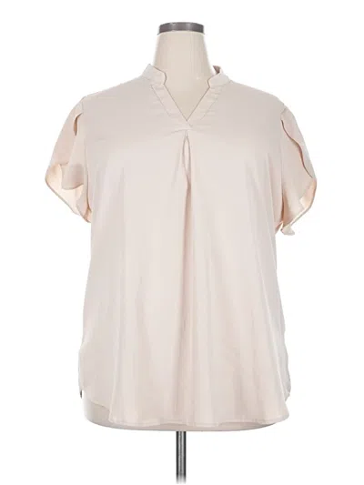 Pre-owned J.ing Short Sleeve Blouse In Ivory