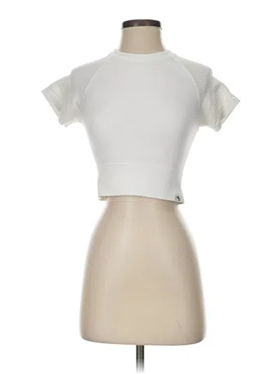 Pre-owned J.ing Short Sleeve Turtleneck In Ivory