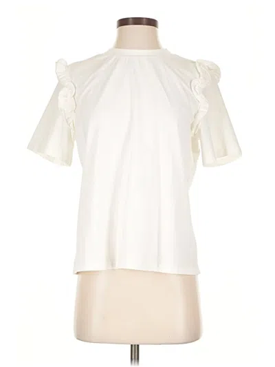 Pre-owned J.ing Short Sleeve Turtleneck In White