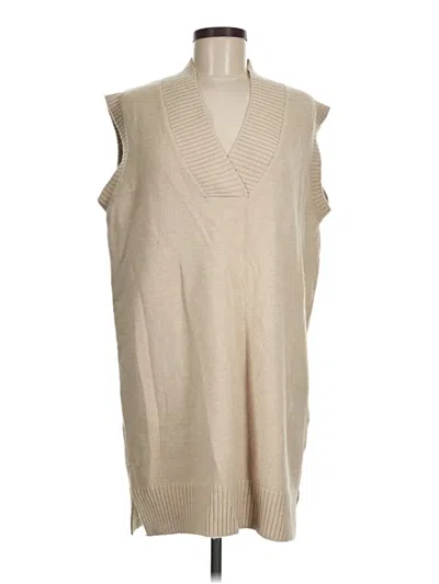 Pre-owned J.ing Sweater Vest In Tan
