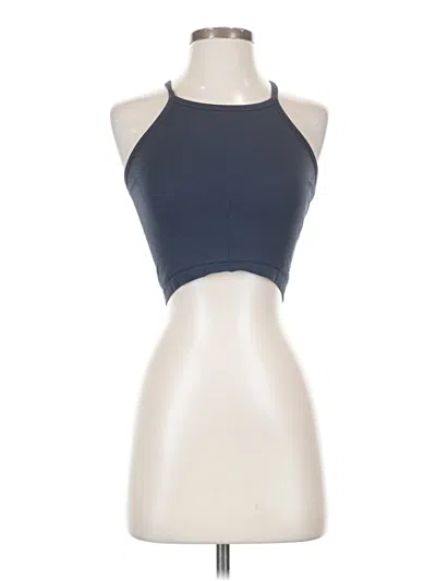 Pre-owned J.ing Tank Top Blue Halter Neckline Tops
