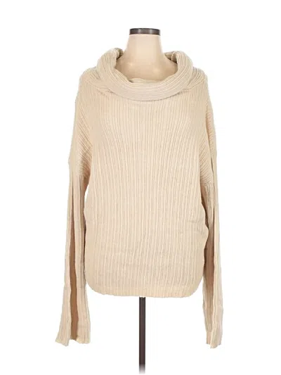 Pre-owned J.ing Turtleneck Sweater In Tan