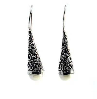 Jinja Jewelry Women's Short Mabe Pearl Earrings In Silver