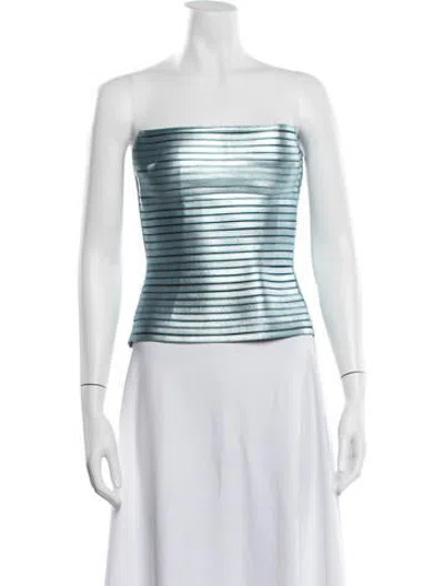 Pre-owned Jitrois 2010's Leather Top In Black/blue/metallic