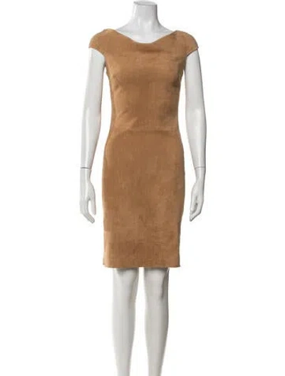 Pre-owned Jitrois Bateau Neckline Mini Dress In Neutrals