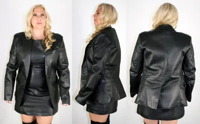 Pre-owned Jitrois Brand Mens  Black Lambskin Tuxedo Leather Jacket Size French 48 Us M