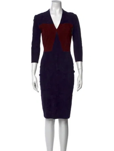 Pre-owned Jitrois Colorblock Pattern Midi Length Dress In Multi