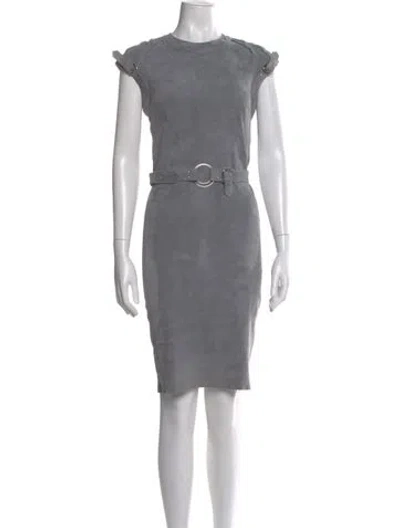 Pre-owned Jitrois Crew Neck Knee-length Dress In Gray