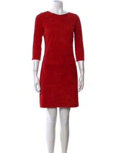 Pre-owned Jitrois Crew Neck Knee-length Dress In Red