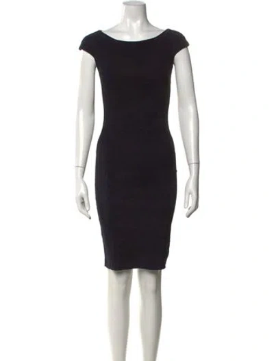 Pre-owned Jitrois Lamb Leather Knee-length Dress In Black