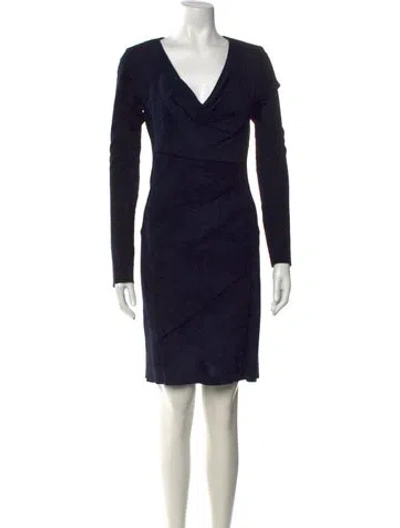 Pre-owned Jitrois Lamb Leather Knee-length Dress In Purple