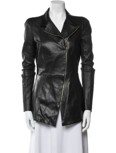 Pre-owned Jitrois Lambskin Biker Jacket In Black