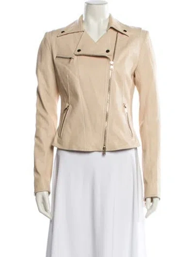 Pre-owned Jitrois Lambskin Biker Jacket In Neutral