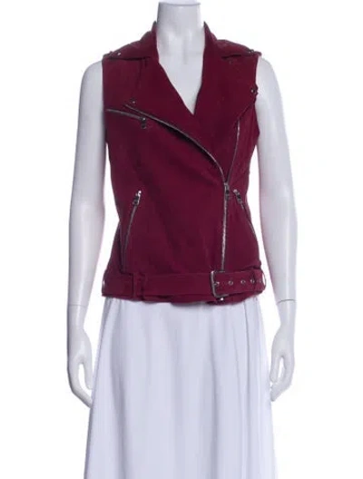 Pre-owned Jitrois Lambskin Biker Jacket In Red