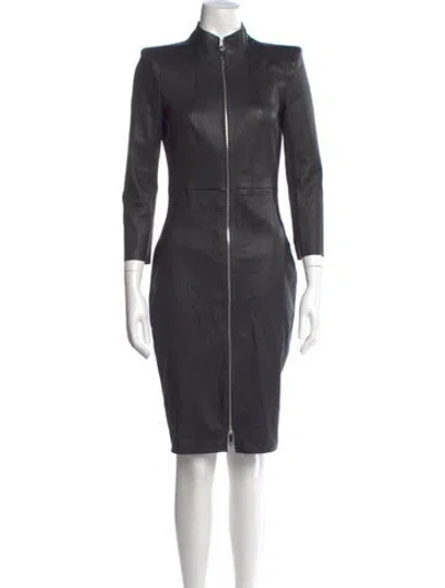 Pre-owned Jitrois Lambskin Knee-length Dress In Black