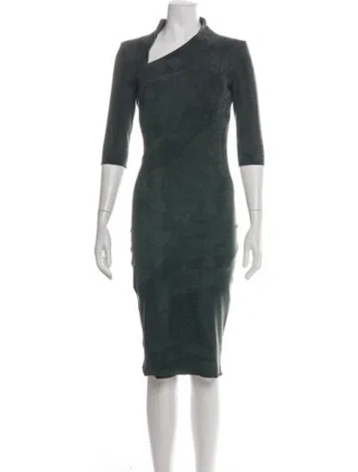 Pre-owned Jitrois Lambskin Knee-length Dress In Green