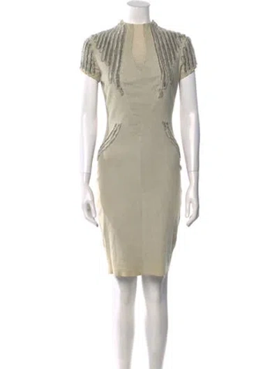 Pre-owned Jitrois Lambskin Knee-length Dress In Neutral