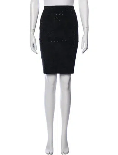 Pre-owned Jitrois Lambskin Knee-length Skirt In Black