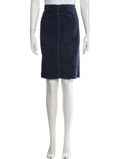 Pre-owned Jitrois Lambskin Knee-length Skirt In Blue