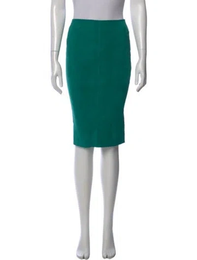 Pre-owned Jitrois Lambskin Knee-length Skirt W/ Tags In Green