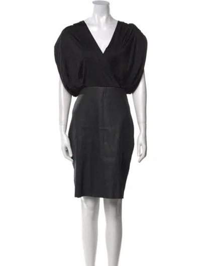 Pre-owned Jitrois Lambskin Mini Dress In Black