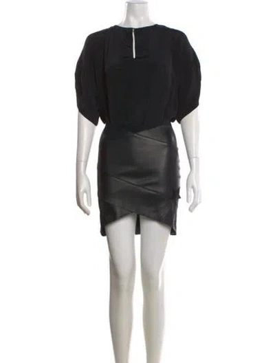 Pre-owned Jitrois Lambskin Mini Dress In Black