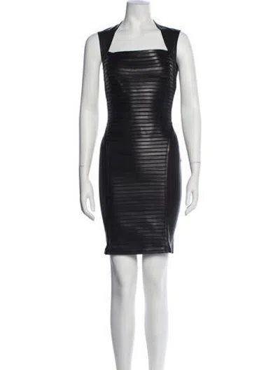 Pre-owned Jitrois Lambskin Mini Dress In Black