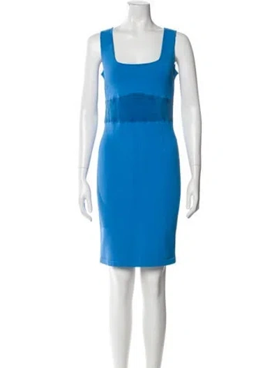 Pre-owned Jitrois Lambskin Mini Dress In Blue