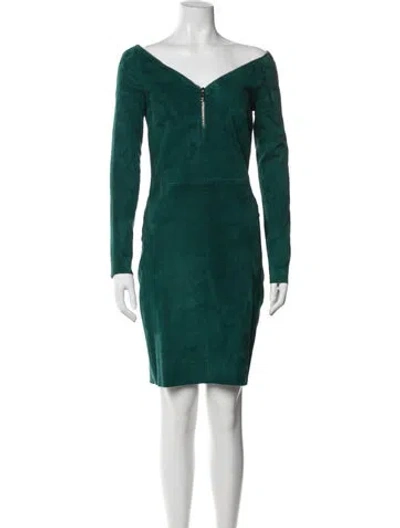 Pre-owned Jitrois Lambskin Mini Dress In Green