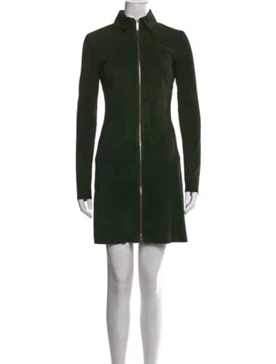 Pre-owned Jitrois Lambskin Mini Dress In Green
